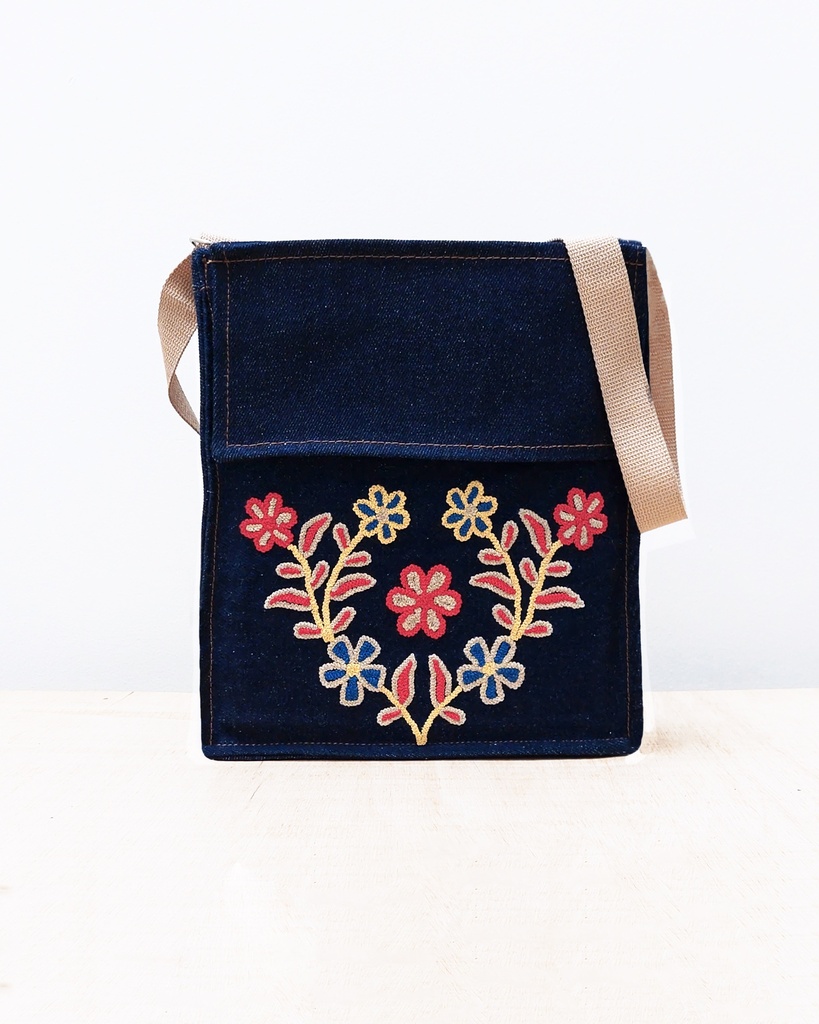 Crossbody denim B16 crema (copia)