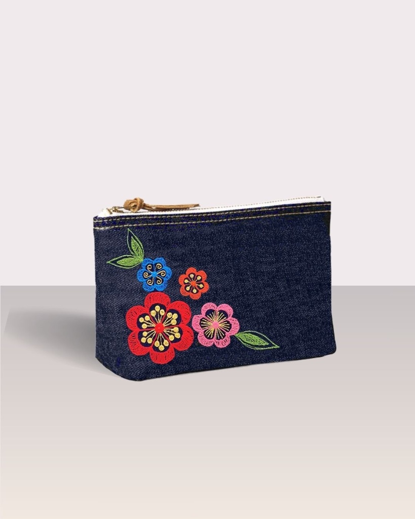 Neceser denim triángular