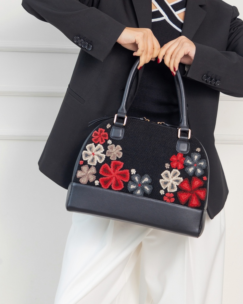 Dome Bag Flores (Roja)