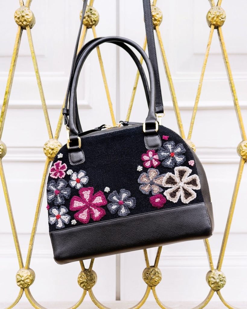 Dome Bag Flores (Fucsia)    