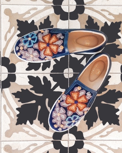 Slip on Flores (Azul)   (copia)