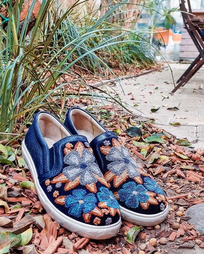 Slip on Azul (Camel)   (copia)