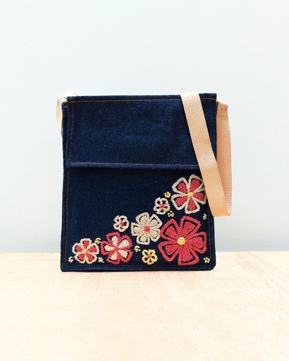 Crossbody denim B11 rojo