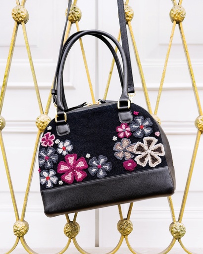 Dome Bag Flores (Fucsia)    